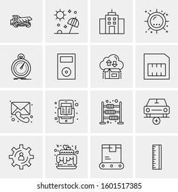16 Universal Business Icons Vector. Creative Icon Illustration to use in web and Mobile Related project.