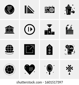 16 Universal Business Icons Vector. Creative Icon Illustration to use in web and Mobile Related project.
