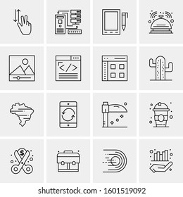16 Universal Business Icons Vector. Creative Icon Illustration to use in web and Mobile Related project.
