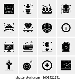16 Universal Business Icons Vector. Creative Icon Illustration to use in web and Mobile Related project.