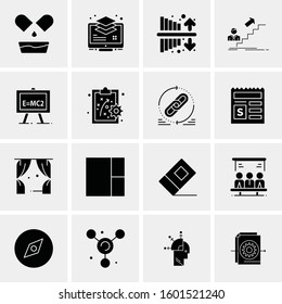 16 Universal Business Icons Vector. Creative Icon Illustration to use in web and Mobile Related project.