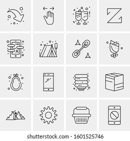 16 Universal Business Icons Vector. Creative Icon Illustration to use in web and Mobile Related project.