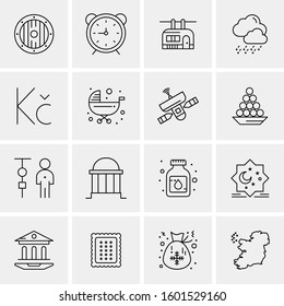16 Universal Business Icons Vector. Creative Icon Illustration to use in web and Mobile Related project.