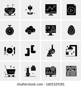 16 Universal Business Icons Vector. Creative Icon Illustration to use in web and Mobile Related project.