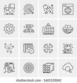 16 Universal Business Icons Vector. Creative Icon Illustration to use in web and Mobile Related project.