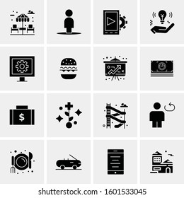 16 Universal Business Icons Vector. Creative Icon Illustration to use in web and Mobile Related project.