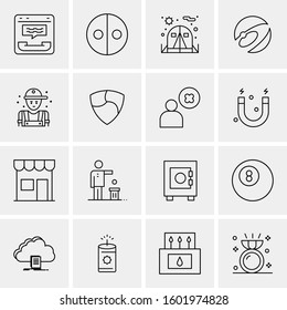 16 Universal Business Icons Vector. Creative Icon Illustration to use in web and Mobile Related project.