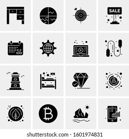 16 Universal Business Icons Vector. Creative Icon Illustration to use in web and Mobile Related project.