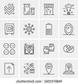 16 Universal Business Icons Vector. Creative Icon Illustration to use in web and Mobile Related project.