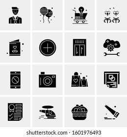16 Universal Business Icons Vector. Creative Icon Illustration to use in web and Mobile Related project.
