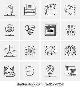 16 Universal Business Icons Vector. Creative Icon Illustration to use in web and Mobile Related project.