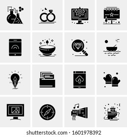 16 Universal Business Icons Vector. Creative Icon Illustration to use in web and Mobile Related project.