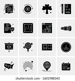 16 Universal Business Icons Vector. Creative Icon Illustration to use in web and Mobile Related project.