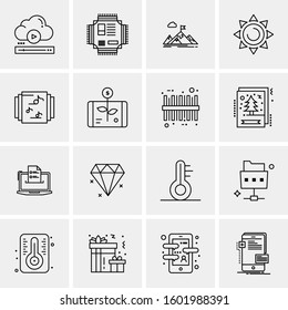 16 Universal Business Icons Vector. Creative Icon Illustration to use in web and Mobile Related project.