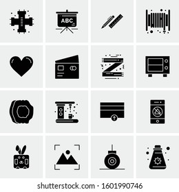 16 Universal Business Icons Vector. Creative Icon Illustration to use in web and Mobile Related project.