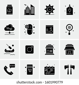 16 Universal Business Icons Vector. Creative Icon Illustration to use in web and Mobile Related project.