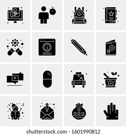 16 Universal Business Icons Vector. Creative Icon Illustration to use in web and Mobile Related project.