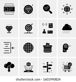 16 Universal Business Icons Vector. Creative Icon Illustration to use in web and Mobile Related project.