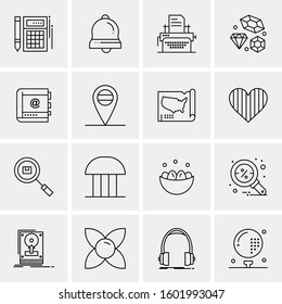 16 Universal Business Icons Vector. Creative Icon Illustration to use in web and Mobile Related project.