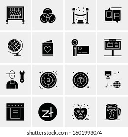 16 Universal Business Icons Vector. Creative Icon Illustration to use in web and Mobile Related project.