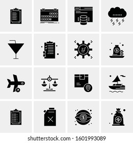 16 Universal Business Icons Vector. Creative Icon Illustration to use in web and Mobile Related project.
