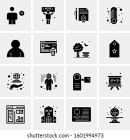 16 Universal Business Icons Vector. Creative Icon Illustration to use in web and Mobile Related project.
