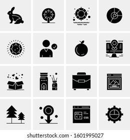 16 Universal Business Icons Vector. Creative Icon Illustration to use in web and Mobile Related project.