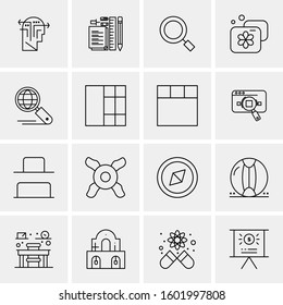 16 Universal Business Icons Vector. Creative Icon Illustration to use in web and Mobile Related project.