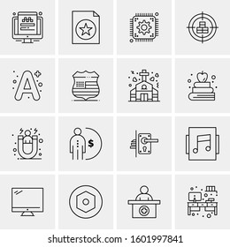 16 Universal Business Icons Vector. Creative Icon Illustration to use in web and Mobile Related project.