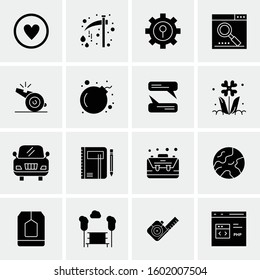 16 Universal Business Icons Vector. Creative Icon Illustration to use in web and Mobile Related project.
