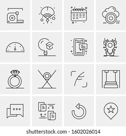 16 Universal Business Icons Vector. Creative Icon Illustration to use in web and Mobile Related project.