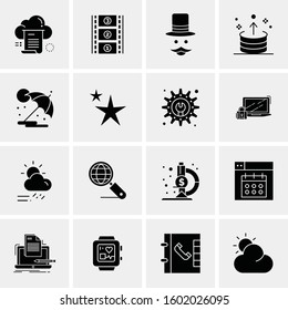 16 Universal Business Icons Vector. Creative Icon Illustration to use in web and Mobile Related project.