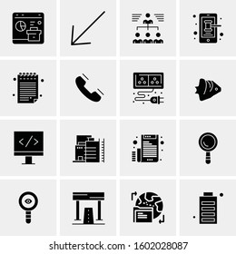 16 Universal Business Icons Vector. Creative Icon Illustration to use in web and Mobile Related project.