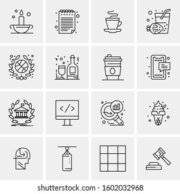 16 Universal Business Icons Vector. Creative Icon Illustration to use in web and Mobile Related project.