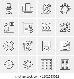 16 Universal Business Icons Vector. Creative Icon Illustration to use in web and Mobile Related project.