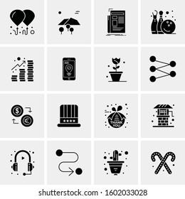 16 Universal Business Icons Vector. Creative Icon Illustration to use in web and Mobile Related project.