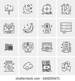16 Universal Business Icons Vector. Creative Icon Illustration to use in web and Mobile Related project.