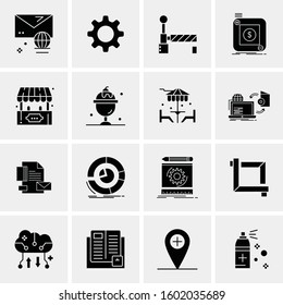 16 Universal Business Icons Vector. Creative Icon Illustration to use in web and Mobile Related project.