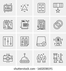 16 Universal Business Icons Vector. Creative Icon Illustration to use in web and Mobile Related project.