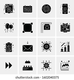 16 Universal Business Icons Vector. Creative Icon Illustration to use in web and Mobile Related project.