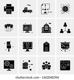 16 Universal Business Icons Vector. Creative Icon Illustration to use in web and Mobile Related project.