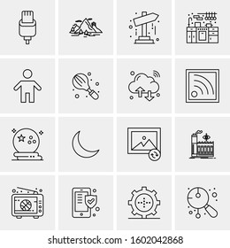16 Universal Business Icons Vector. Creative Icon Illustration to use in web and Mobile Related project.