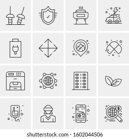 16 Universal Business Icons Vector. Creative Icon Illustration to use in web and Mobile Related project.