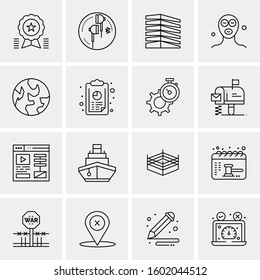 16 Universal Business Icons Vector. Creative Icon Illustration to use in web and Mobile Related project.