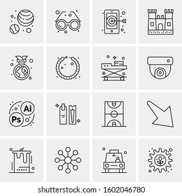 16 Universal Business Icons Vector. Creative Icon Illustration to use in web and Mobile Related project.
