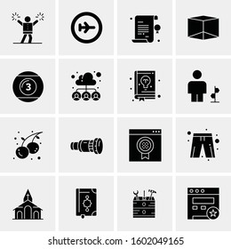 16 Universal Business Icons Vector. Creative Icon Illustration to use in web and Mobile Related project.