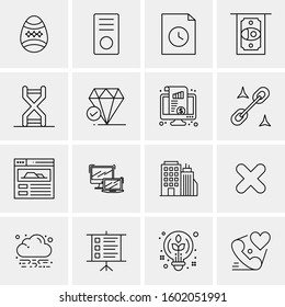 16 Universal Business Icons Vector. Creative Icon Illustration to use in web and Mobile Related project.