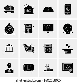 16 Universal Business Icons Vector. Creative Icon Illustration to use in web and Mobile Related project.