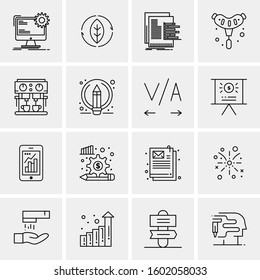 16 Universal Business Icons Vector. Creative Icon Illustration to use in web and Mobile Related project.