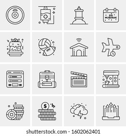 16 Universal Business Icons Vector. Creative Icon Illustration to use in web and Mobile Related project.